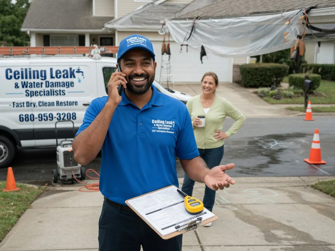 Ceiling Leak Cleanup Del City, OK FAQs